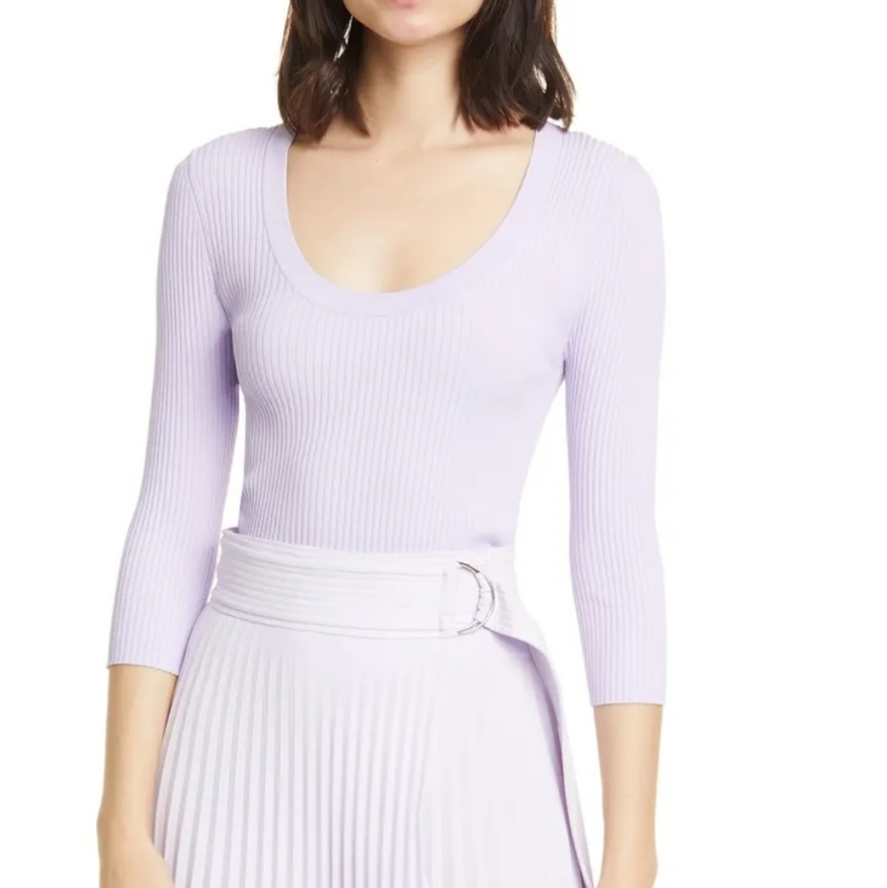 ALC Brandon Ribbed Top lavendar  Size small - Picture 6 of 13